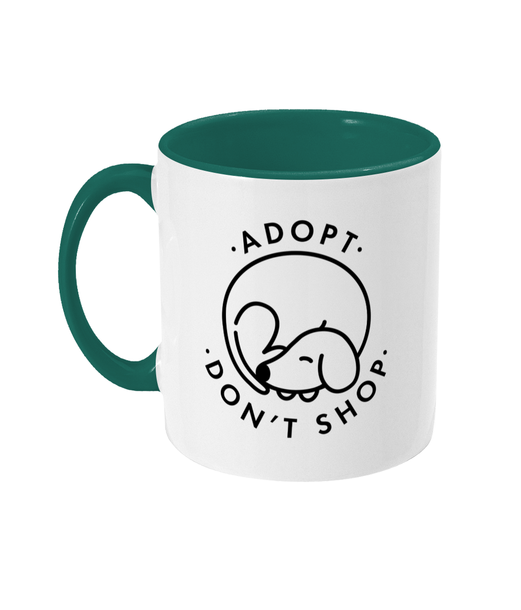'Adopt Don't Shop' Two Toned Mug