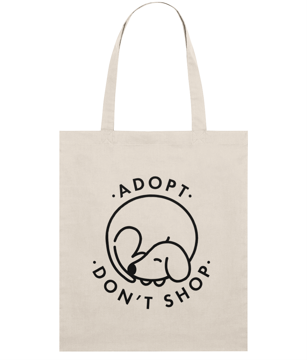 'Adopt Don't Shop' Light Tote Bag