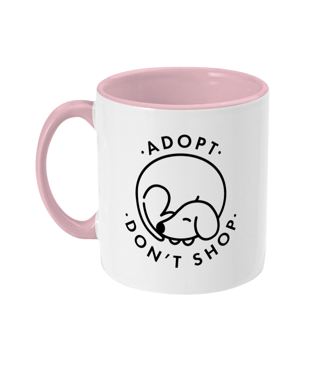 'Adopt Don't Shop' Two Toned Mug