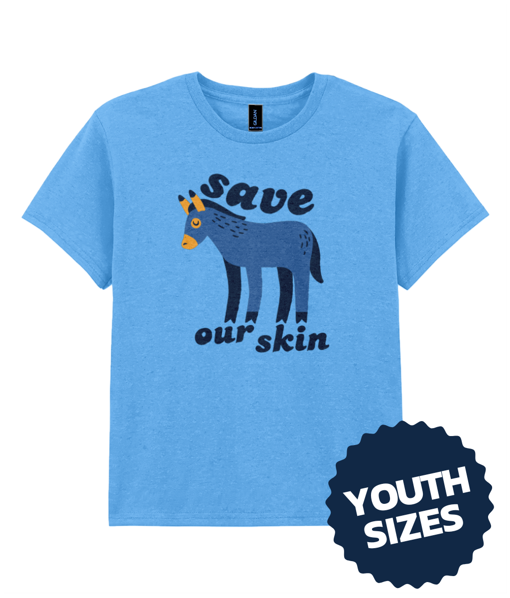 IAPWA Donkey 'Save our Skin' Youth Charity Cotton T-shirt