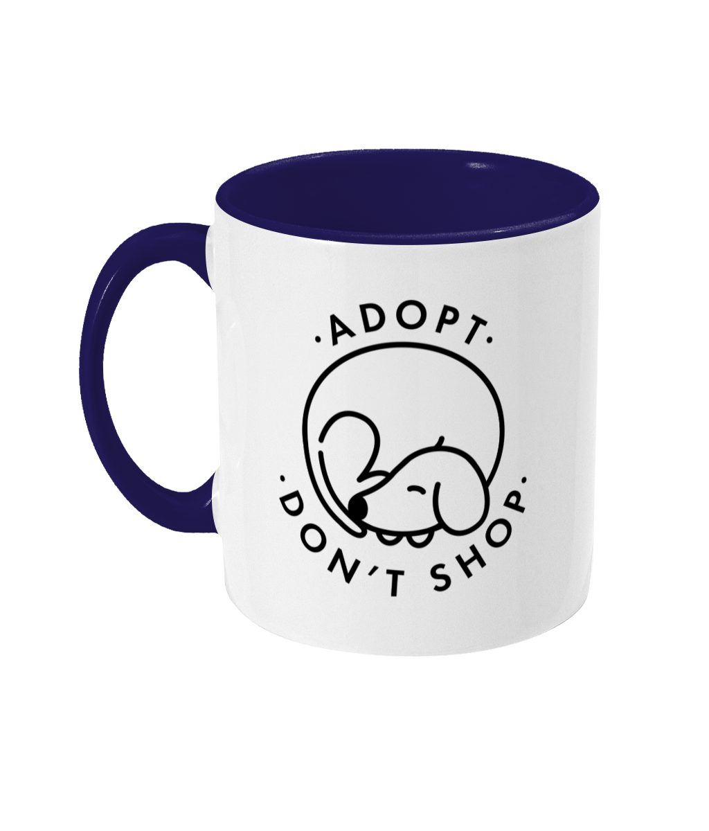 'Adopt Don't Shop' Two Toned Mug