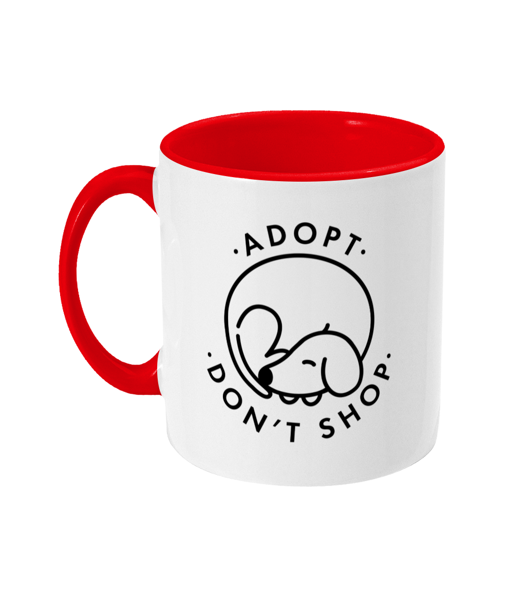 'Adopt Don't Shop' Two Toned Mug