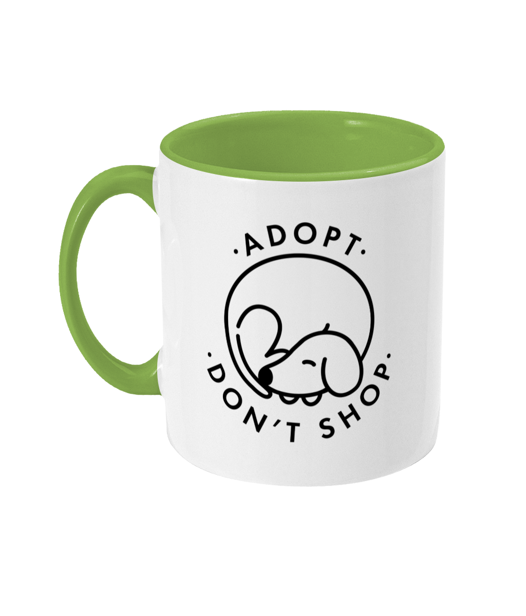 'Adopt Don't Shop' Two Toned Mug