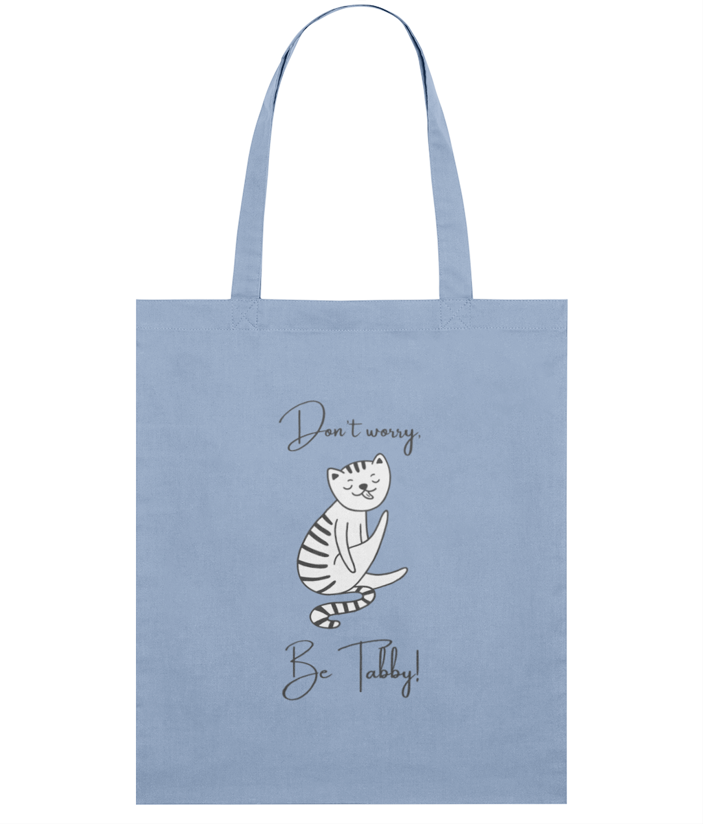 Don’t Worry, Be Tabby Light Tote Bag – 100% Organic Cotton