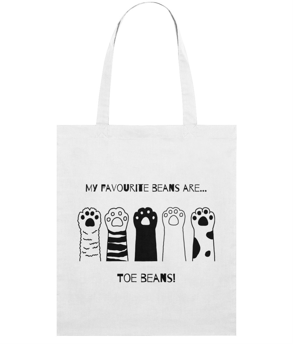 Cat Toe Beans Light Tote Bag – 100% Organic Cotton