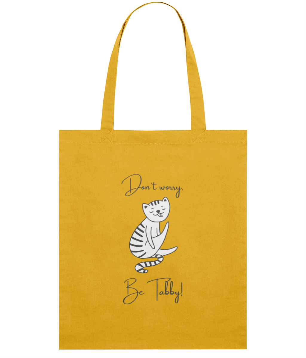 Don’t Worry, Be Tabby Light Tote Bag – 100% Organic Cotton