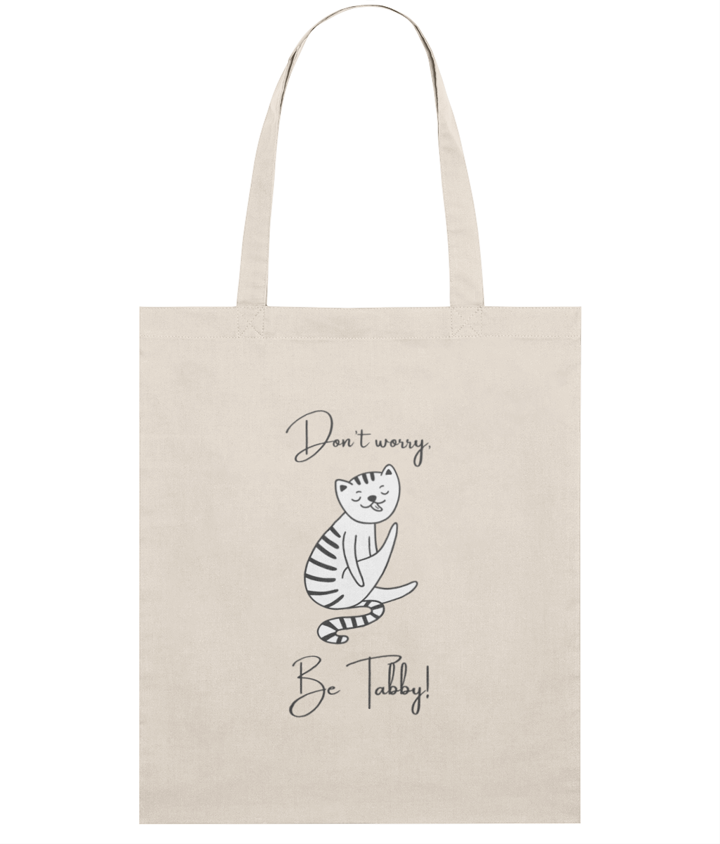 Don’t Worry, Be Tabby Light Tote Bag – 100% Organic Cotton