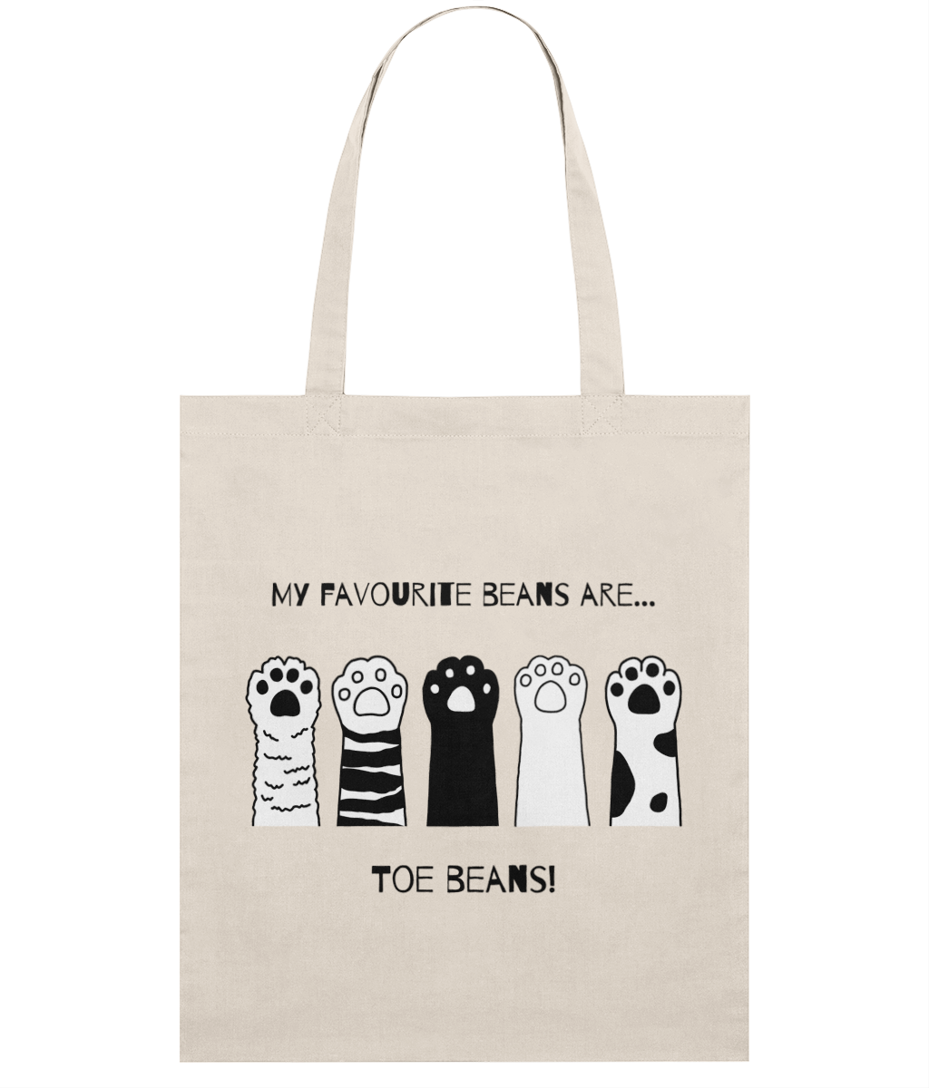 Cat Toe Beans Light Tote Bag – 100% Organic Cotton