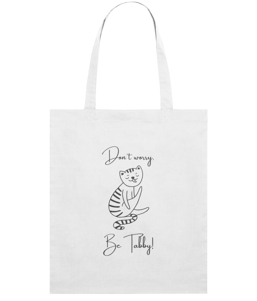 Don’t Worry, Be Tabby Light Tote Bag – 100% Organic Cotton