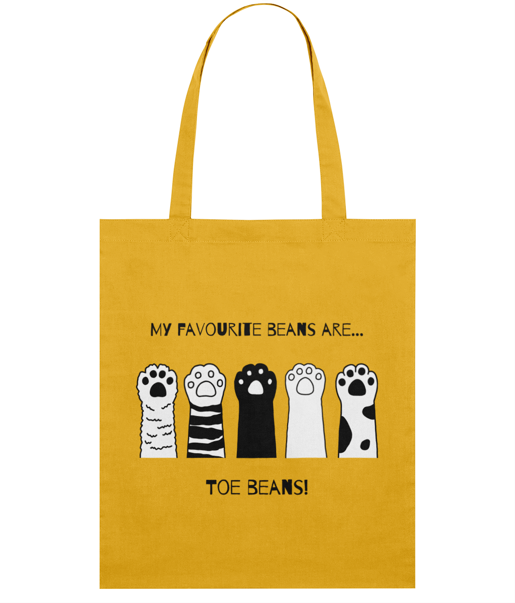 Cat Toe Beans Light Tote Bag – 100% Organic Cotton