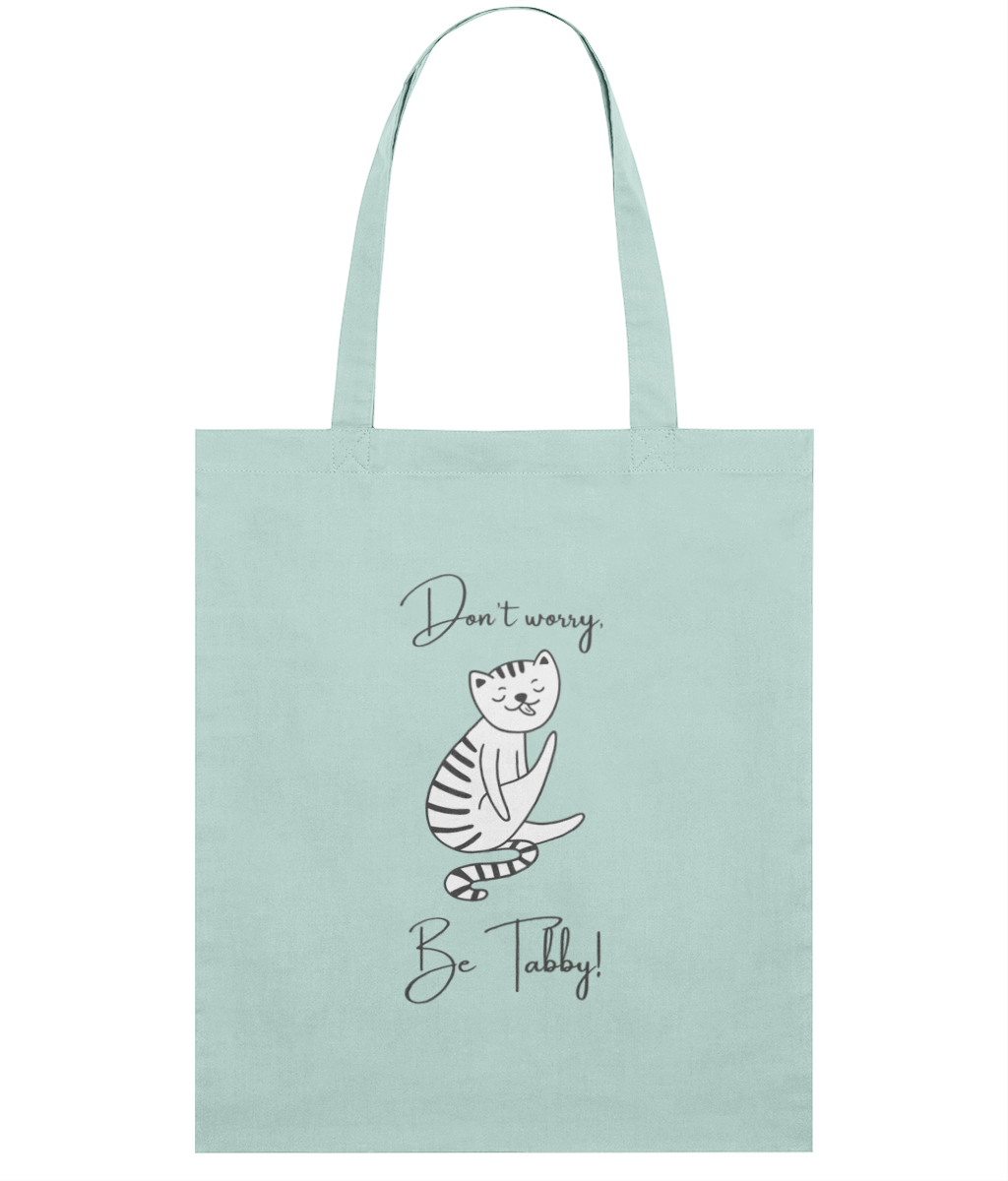 Don’t Worry, Be Tabby Light Tote Bag – 100% Organic Cotton
