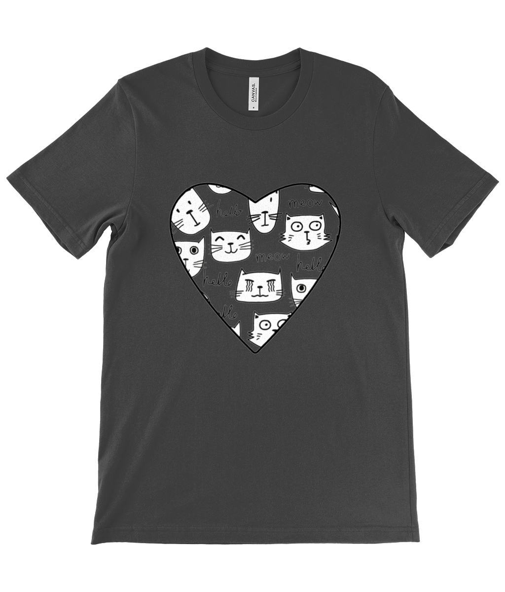 I Heart Cats Unisex T-Shirt – 100% Cotton
