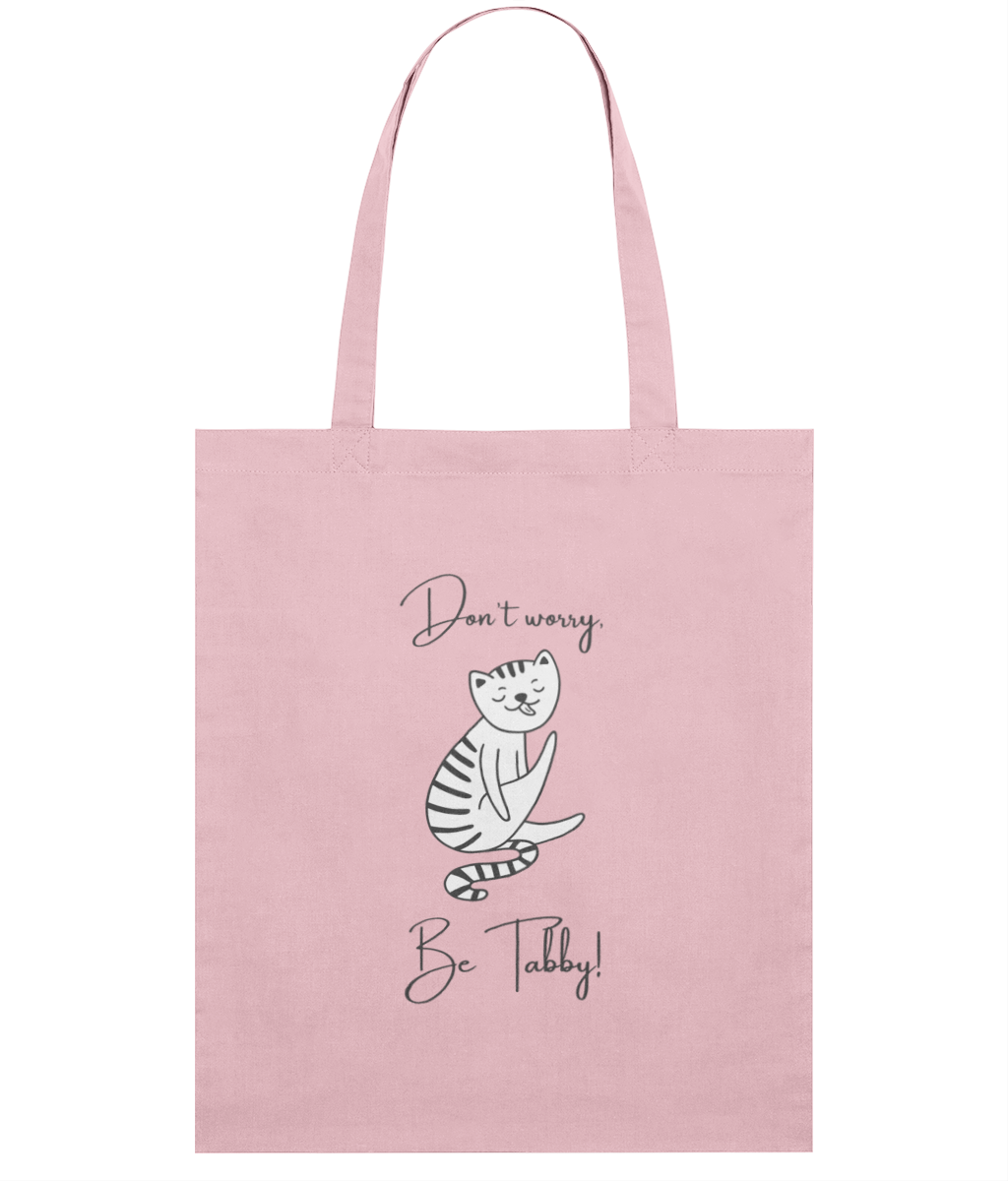 Don’t Worry, Be Tabby Light Tote Bag – 100% Organic Cotton