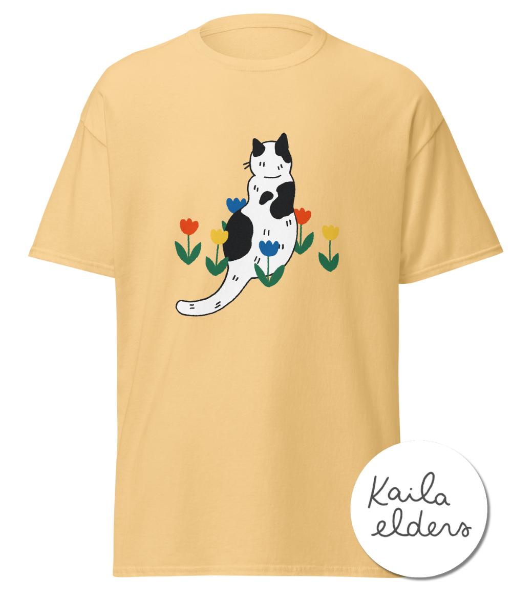 “In the Garden” T-shirt by Kaila Elders | Charity T-shirt for animal lovers