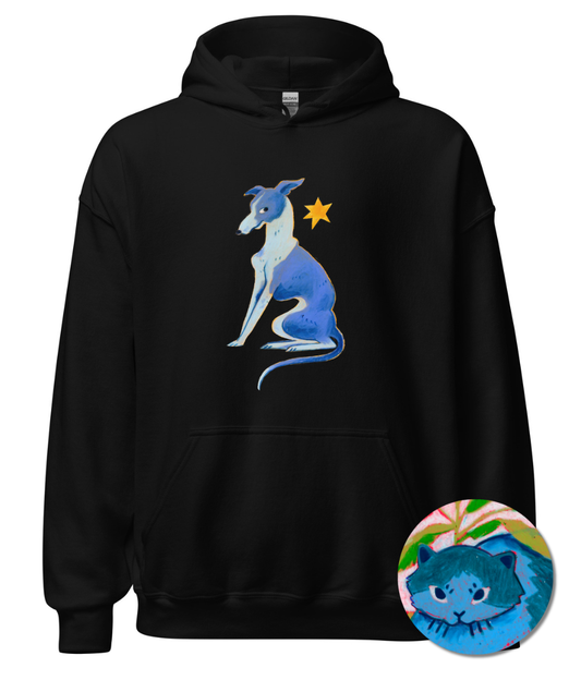 “Italian Greyhound” Hoodie by Phoebe Dee | Charity Hoodie for animal lovers