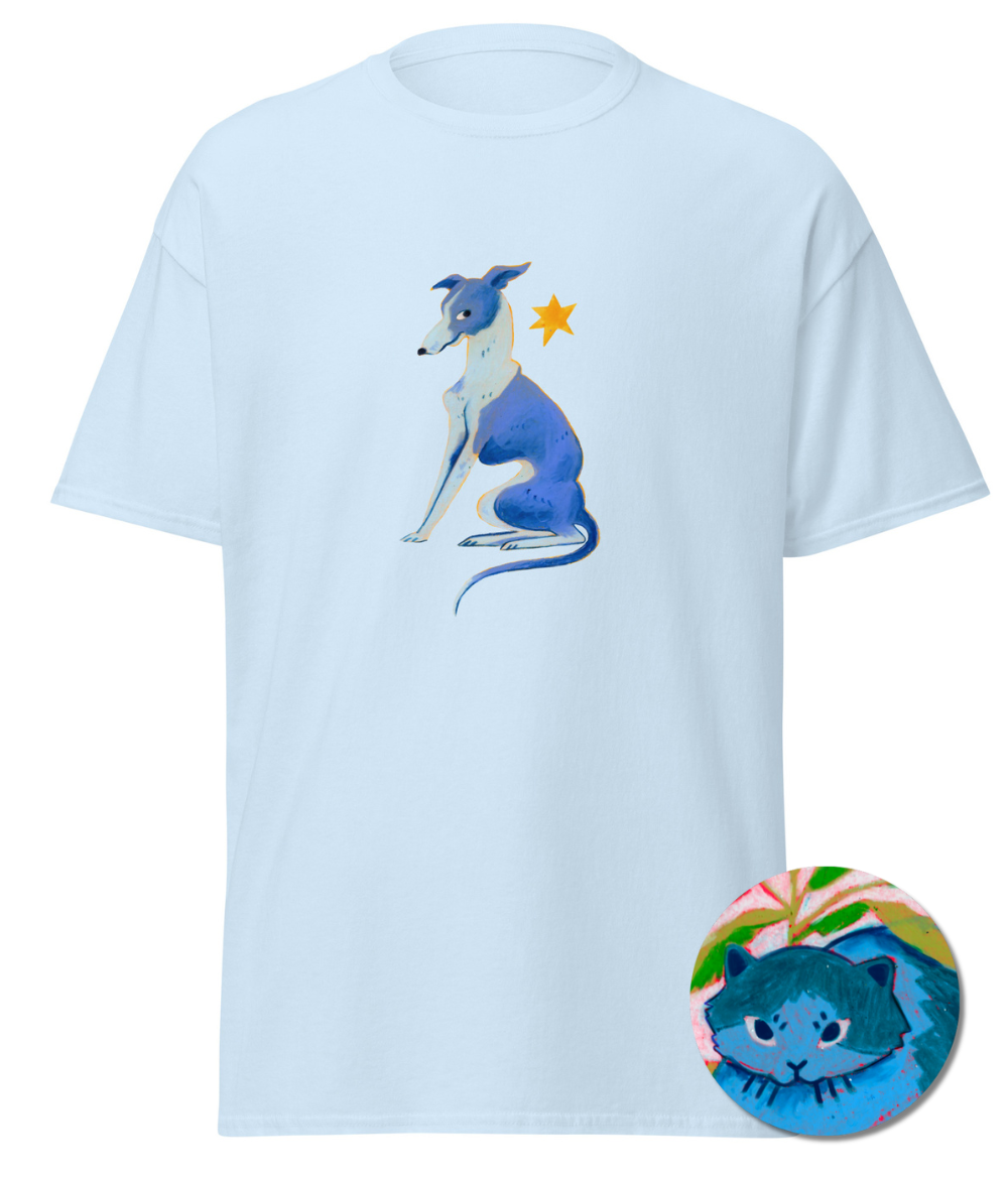 “Italian Greyhound” T-shirt by Phoebe Dee | Charity T-shirt for animal lovers