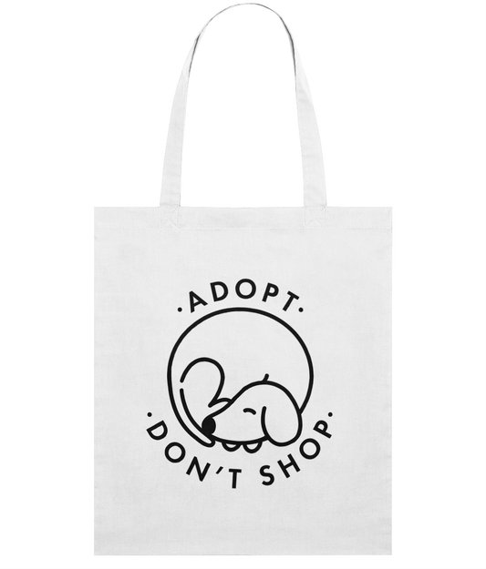 'Adopt Don't Shop' Light Tote Bag