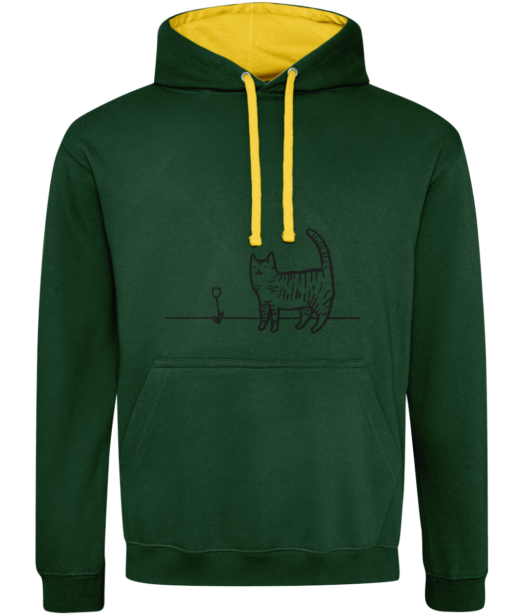 "A Cat's Simple Pleasure" Hoodie by Lavender Cats | Cosy & Eco-friendly