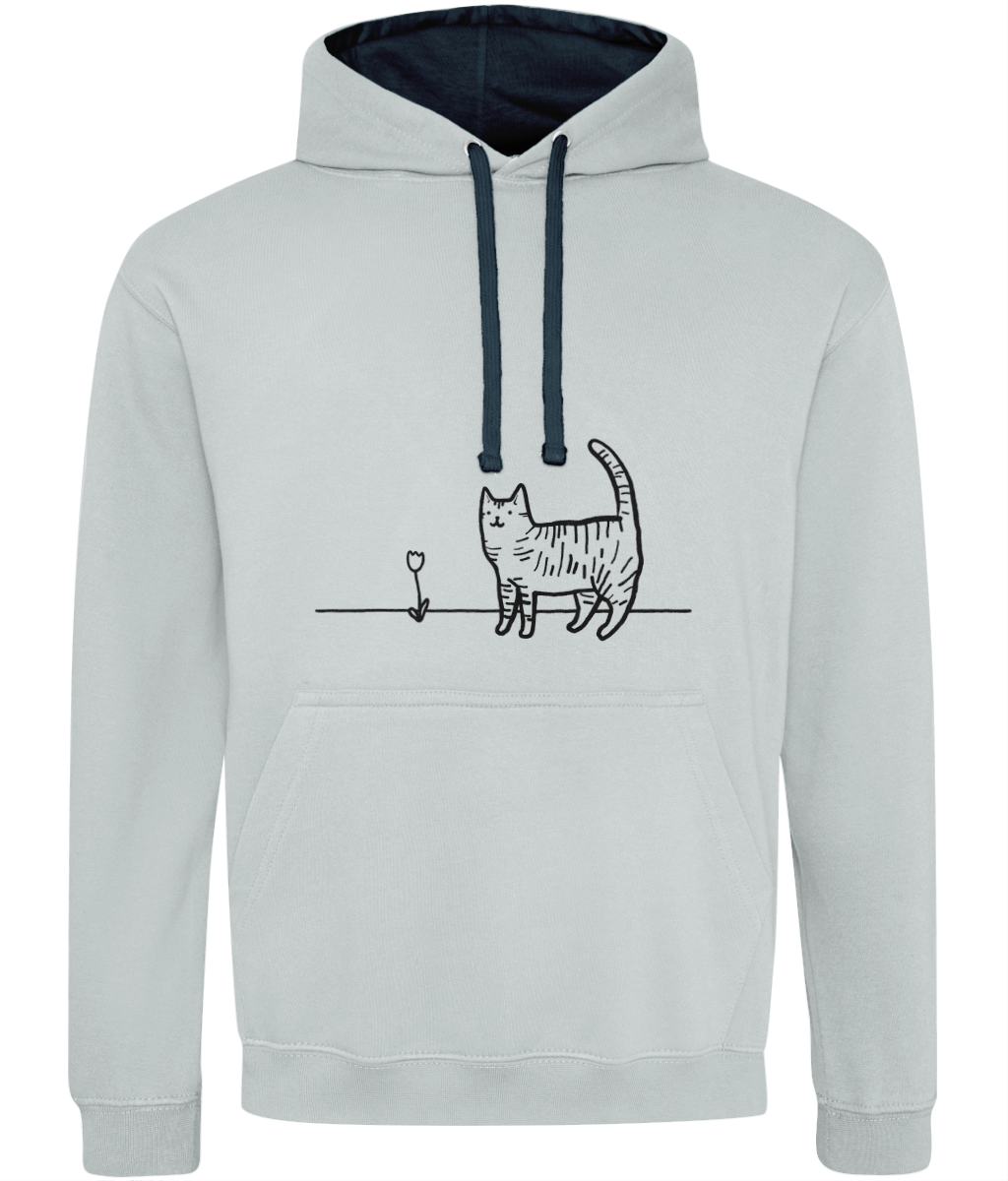 "A Cat's Simple Pleasure" Hoodie by Lavender Cats | Cosy & Eco-friendly