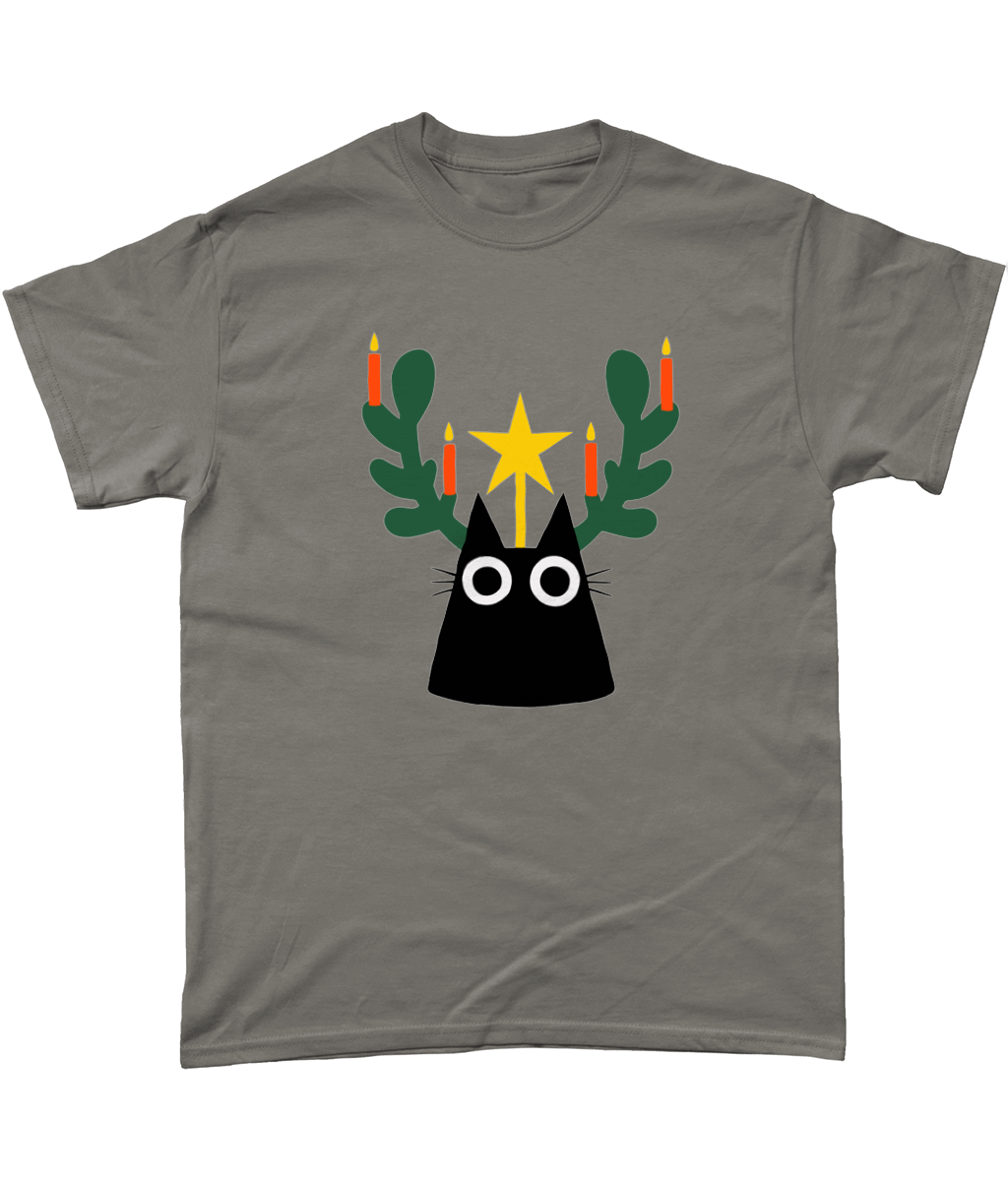 "Yule Cat" T-shirt by Merle Goll | Christmas Edition | 100% Cotton & Eco-Friendly