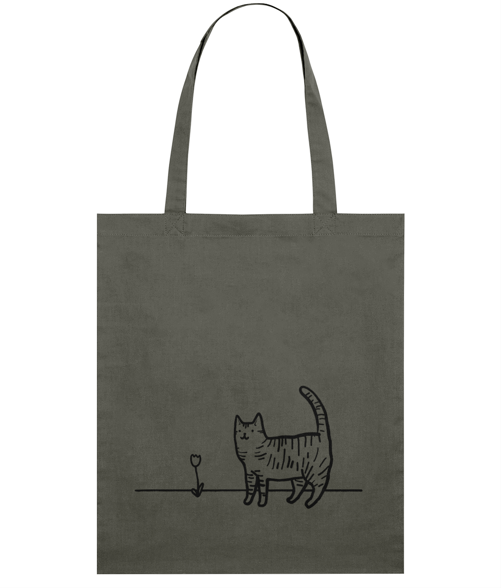 "A Cat's Simple Pleasure" Tote Bag by Lavender Cats | 100% Organic Cotton Bag