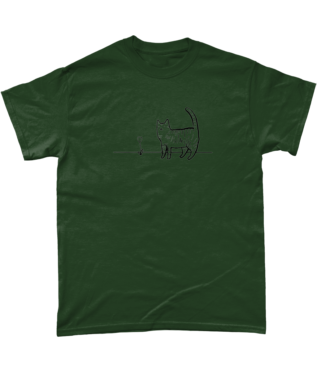 "A Cat's Simple Pleasure" T-Shirt by Lavender Cats | Eco-friendly and 100% Cotton