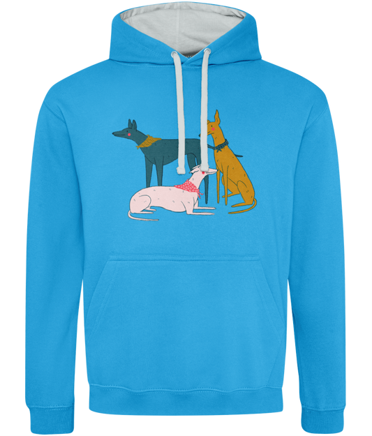 "Greyhound Girl Gang" Hoodie by Kaila Elders | Cozy Dog Lover’s Hoodie