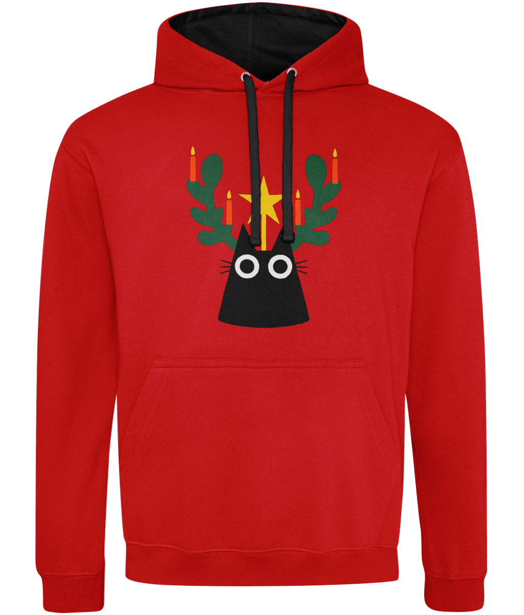 "Yule Cat" Hoodie by Merle Goll | Christmas Edition | Cosy & Festive