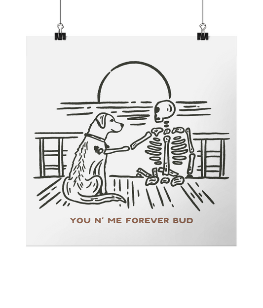 "You N' Me Forever Bud" Print by Kinsey H Designs | 8x8" Portrait Lustre Art Print