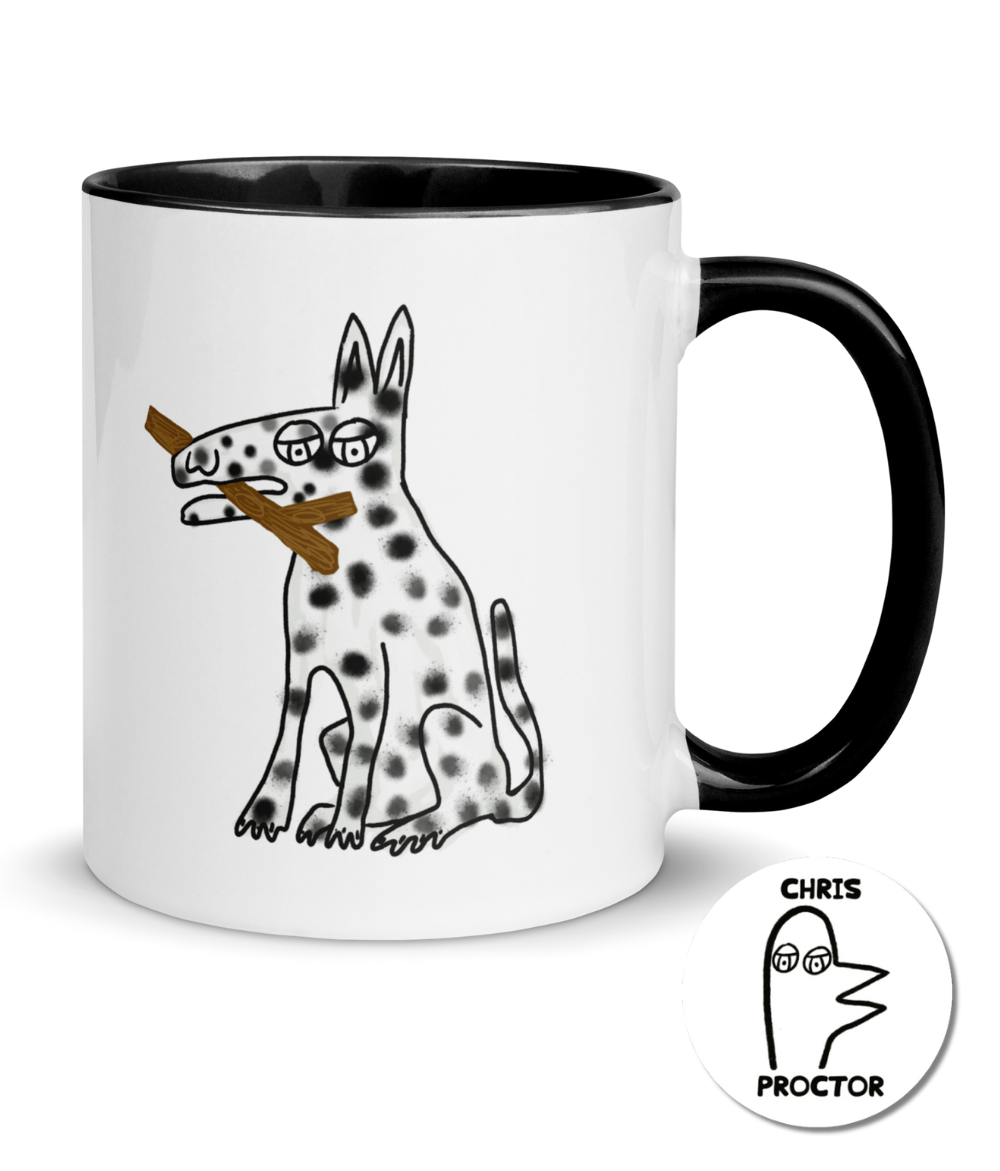 “The Meaning Of Life” dog mug by Chris Proctor | Charity mug for animal lovers