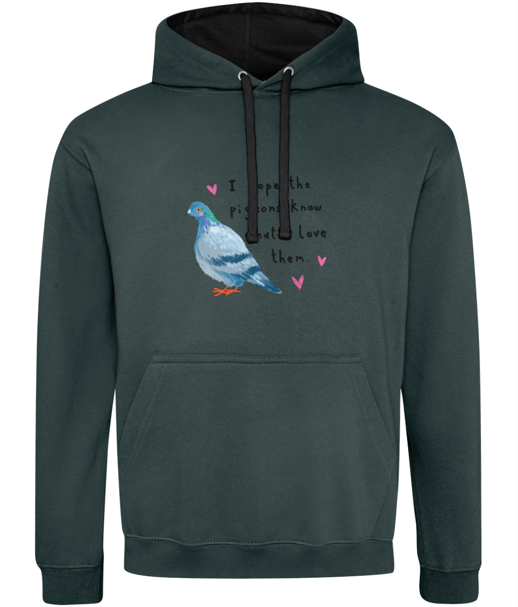 "I Hope the Pigeons Know" Hoodie by Abbie Rosie | Cosy & Eco-friendly