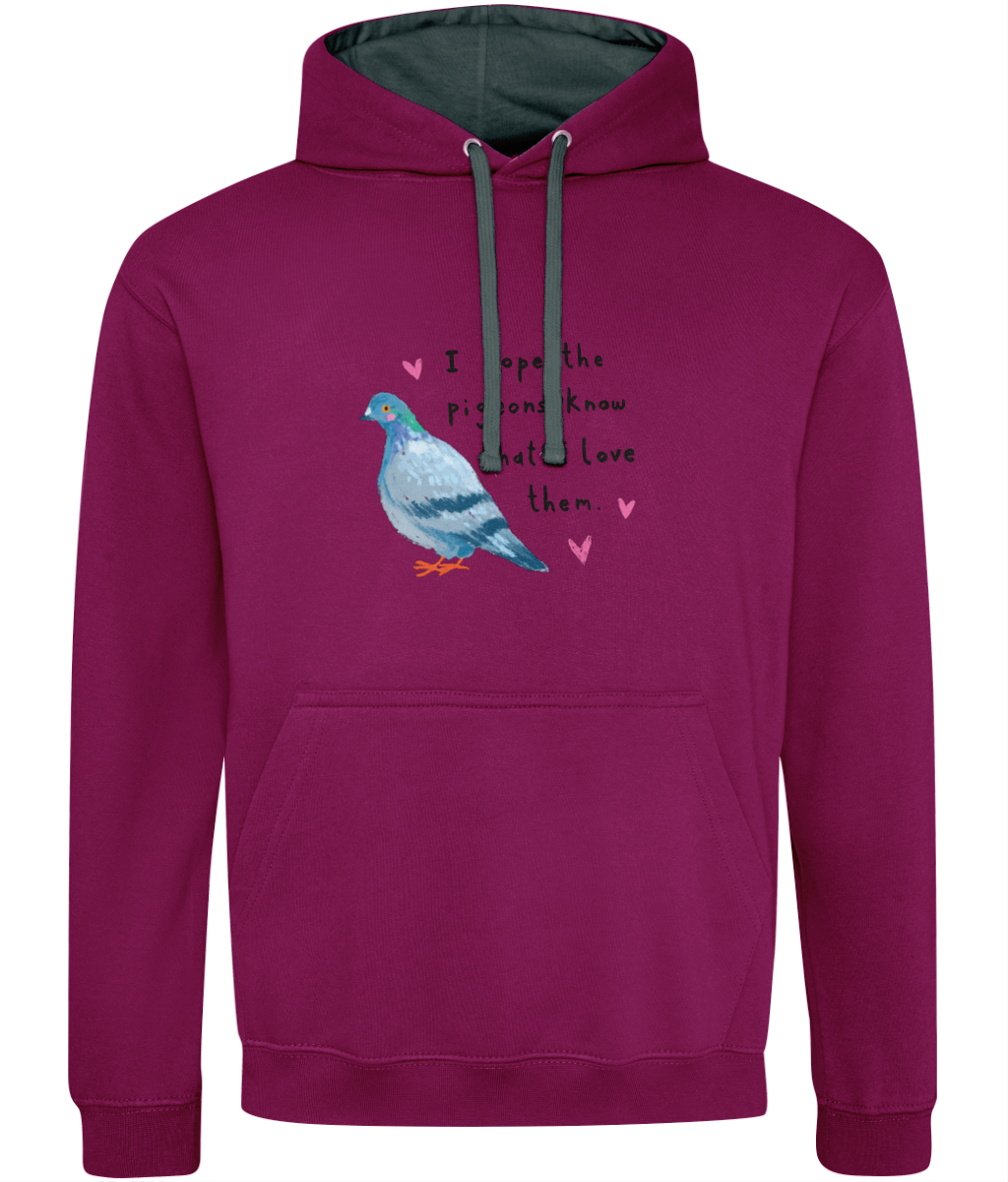 "I Hope the Pigeons Know" Hoodie by Abbie Rosie | Cosy & Eco-friendly