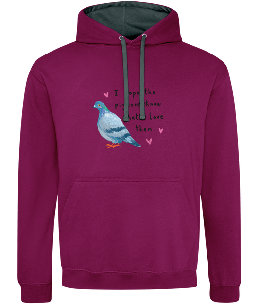 "I Hope the Pigeons Know" Hoodie by Abbie Rosie | Cosy & Eco-friendly