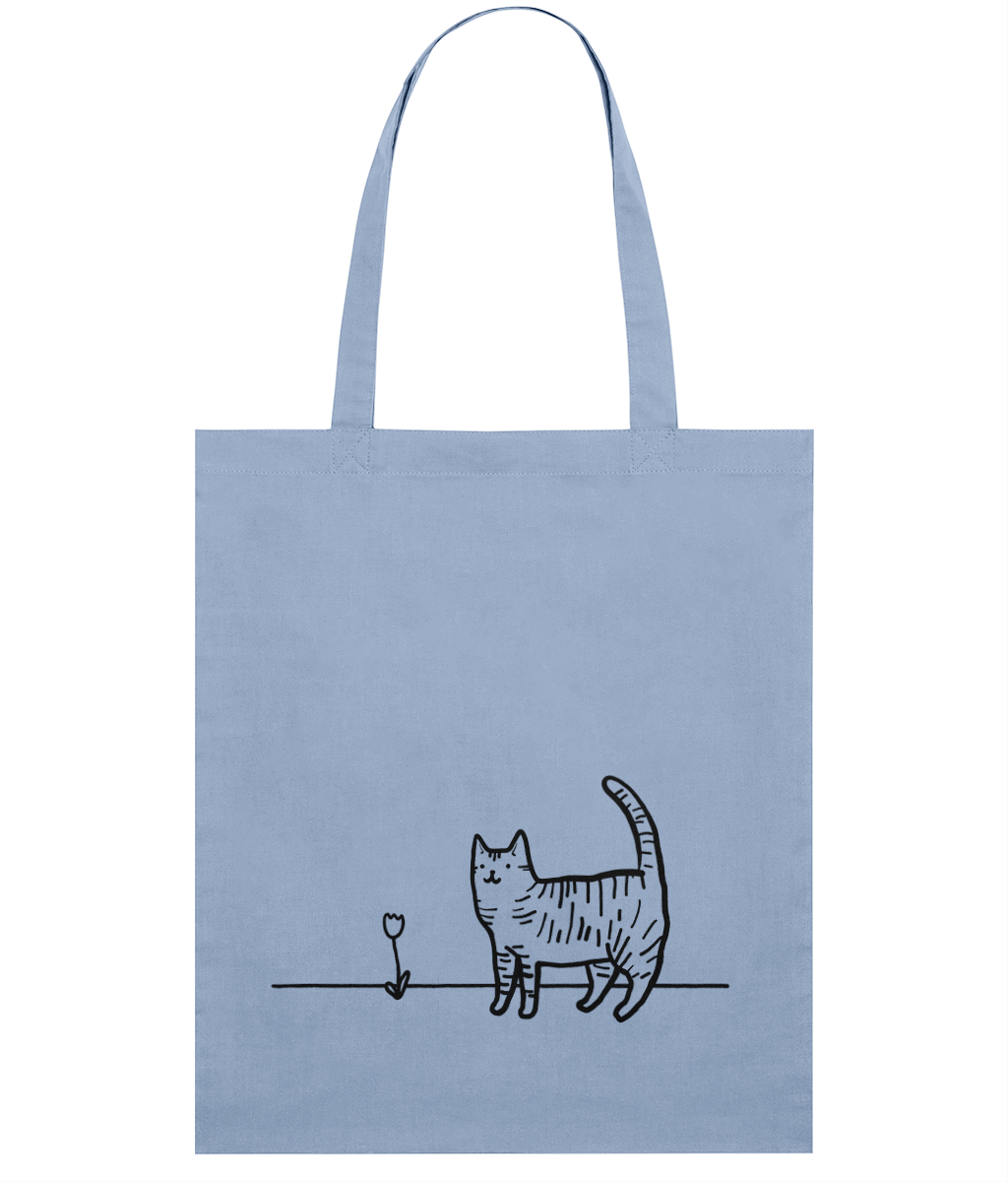 "A Cat's Simple Pleasure" Tote Bag by Lavender Cats | 100% Organic Cotton Bag