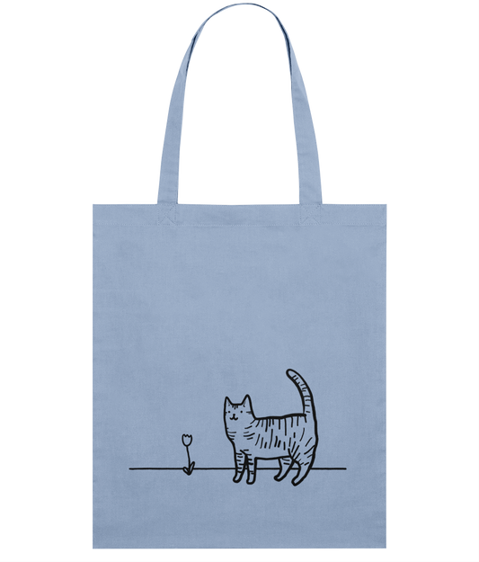 "A Cat's Simple Pleasure" Tote Bag by Lavender Cats | 100% Organic Cotton Bag