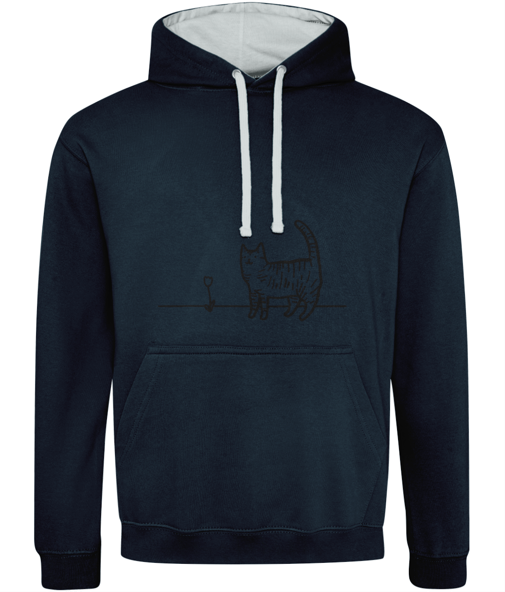 "A Cat's Simple Pleasure" Hoodie by Lavender Cats | Cosy & Eco-friendly