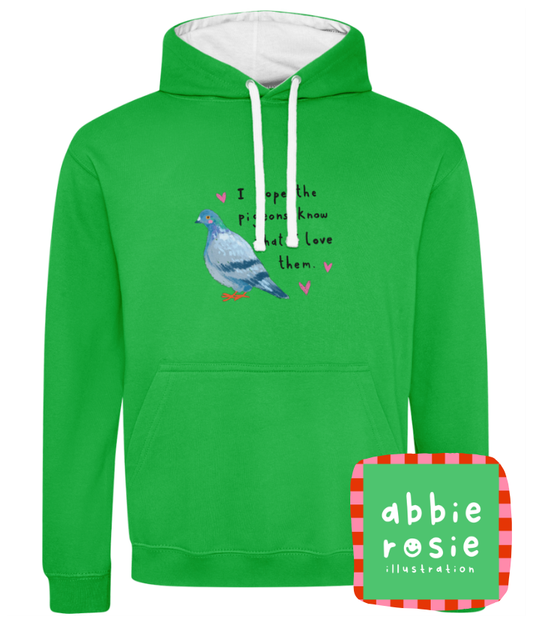 "I Hope the Pigeons Know" Hoodie by Abbie Rosie | Cosy & Eco-friendly