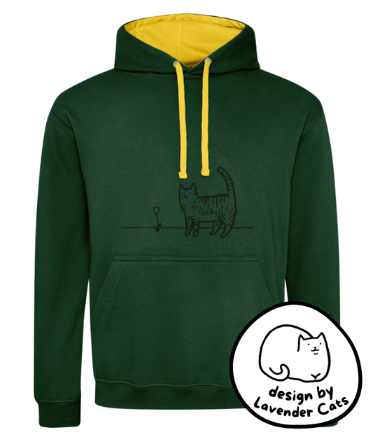 "A Cat's Simple Pleasure" Hoodie by Lavender Cats | Cosy & Eco-friendly