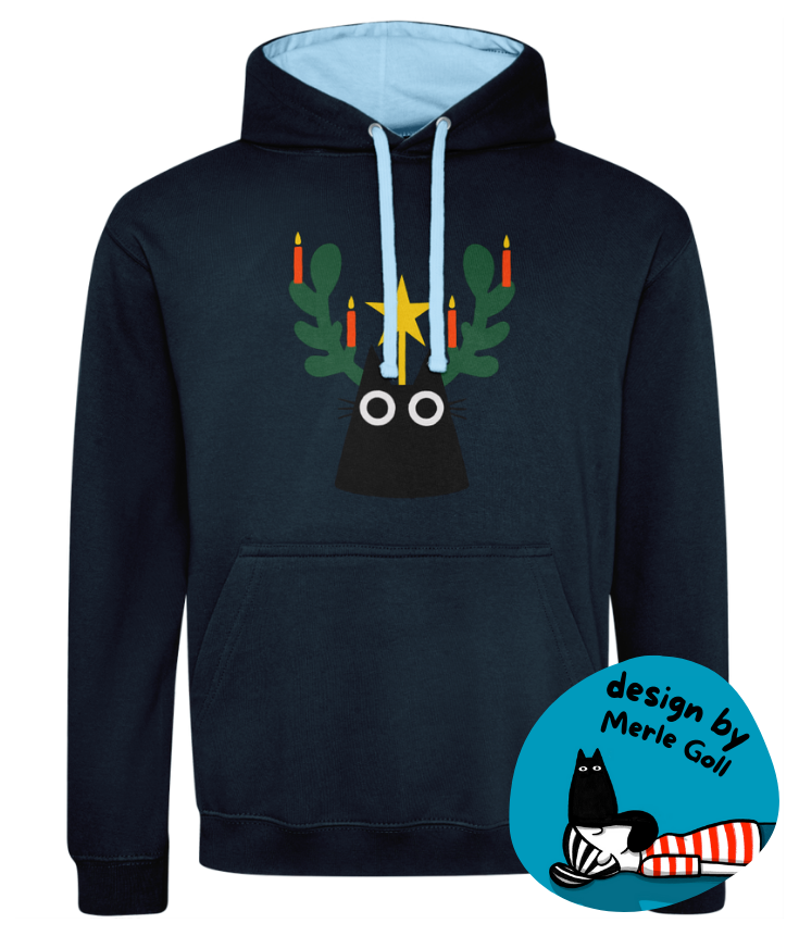 "Yule Cat" Hoodie by Merle Goll | Christmas Edition | Cosy & Festive