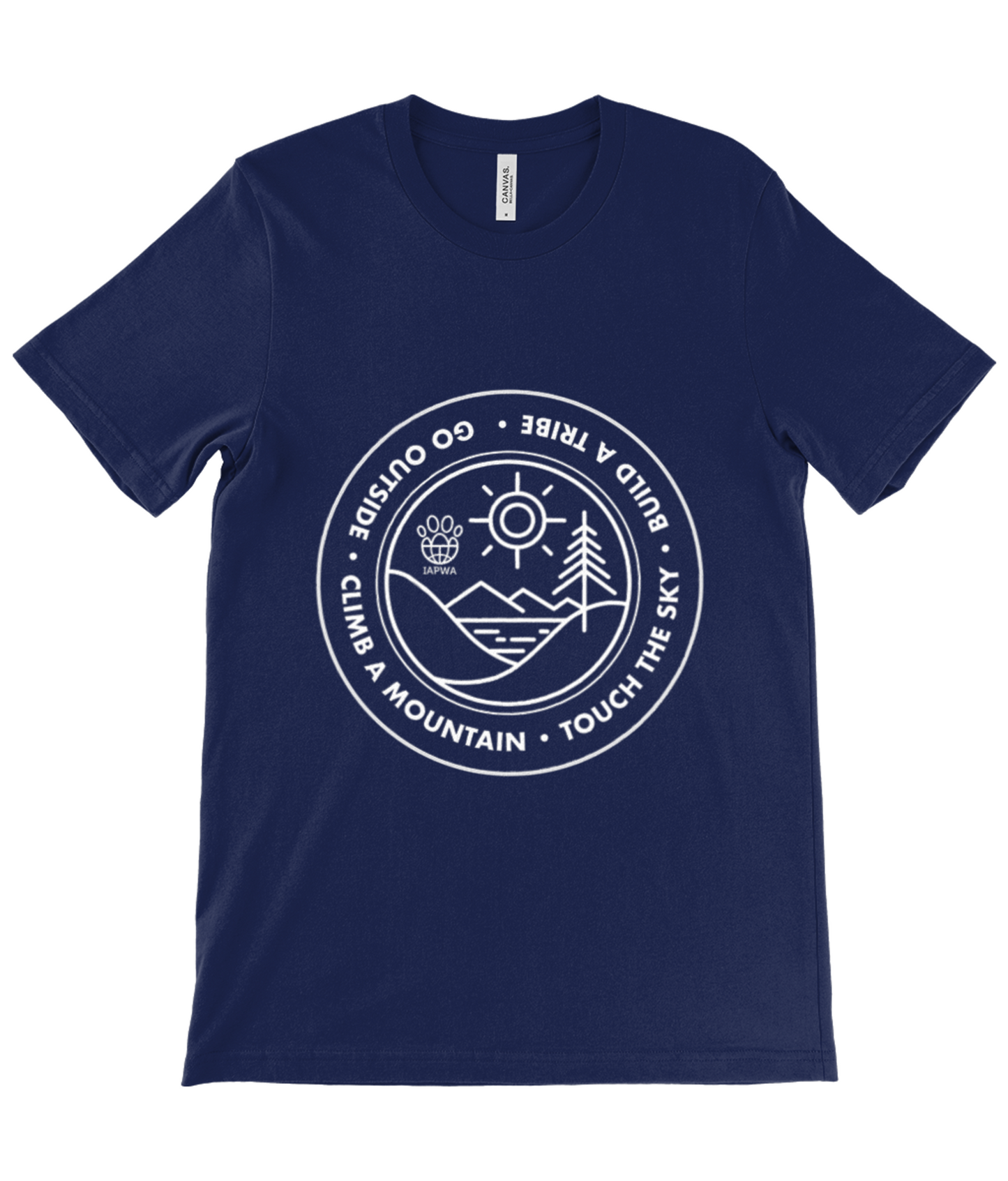 Climb That Mountain Unisex Navy T-Shirt - Adventure & Mountain High | Eco-Friendly