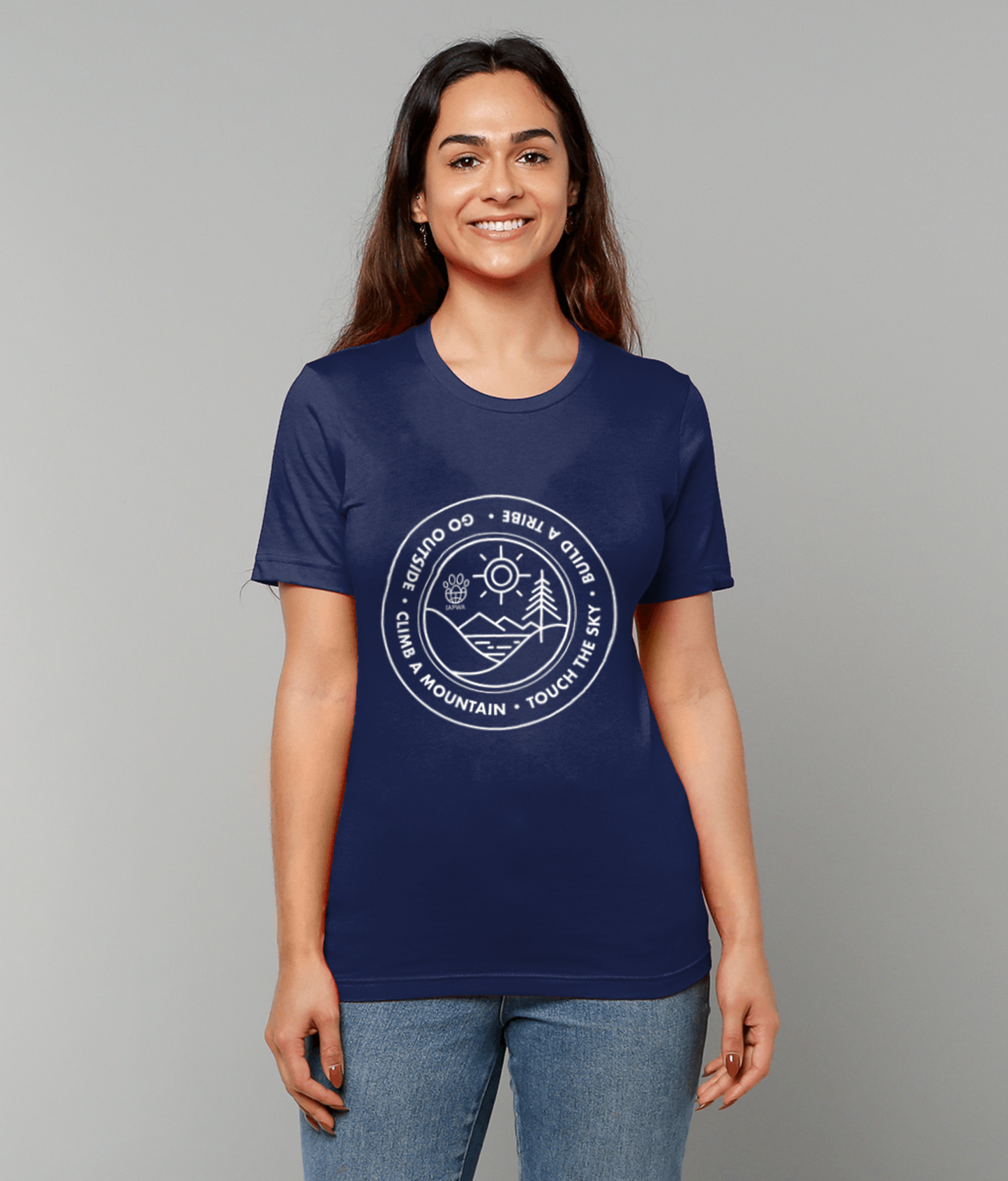 Climb That Mountain Unisex Navy T-Shirt - Adventure & Mountain High | Eco-Friendly