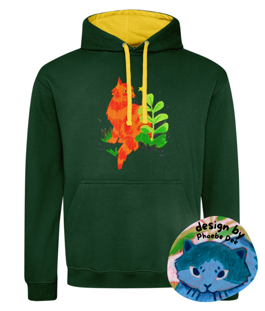 "Orange Cat" Hoodie by Phoebe Dee | Cosy & Eco-friendly clothing