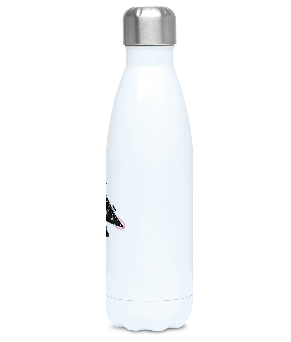 “Protect our pangolins” by Nat Ellis - charity design - Stainless steel water bottle | Support Pangolin Conservation