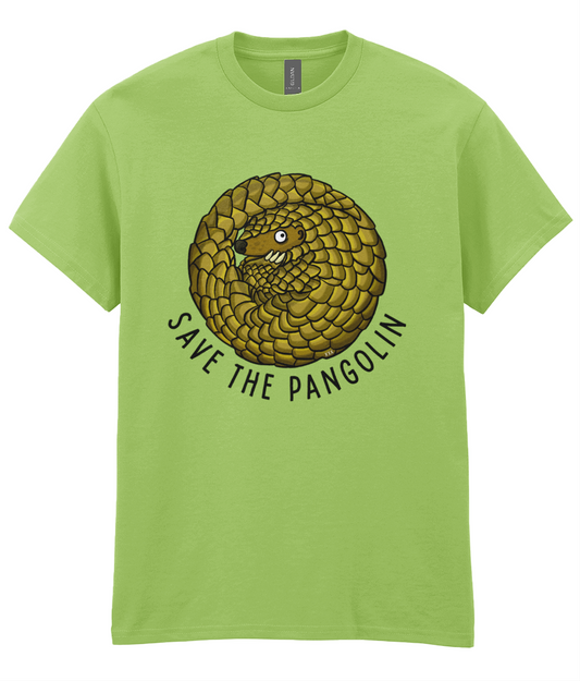 “Help! - Pangolin” by Merle Goll - charity t-shirt in 100% cotton | Support Pangolin Conservation