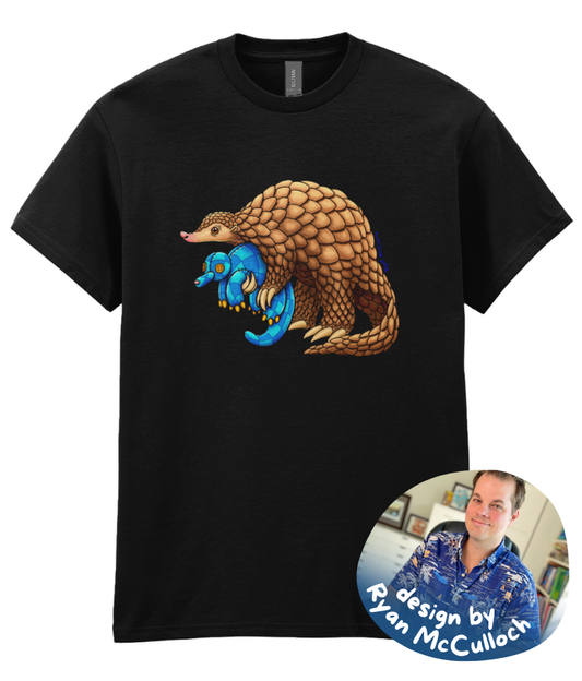 “Hold Onto Hope” by Ryan McCulloch - charity design - T-shirt in 100% cotton | Support Pangolin Conservation