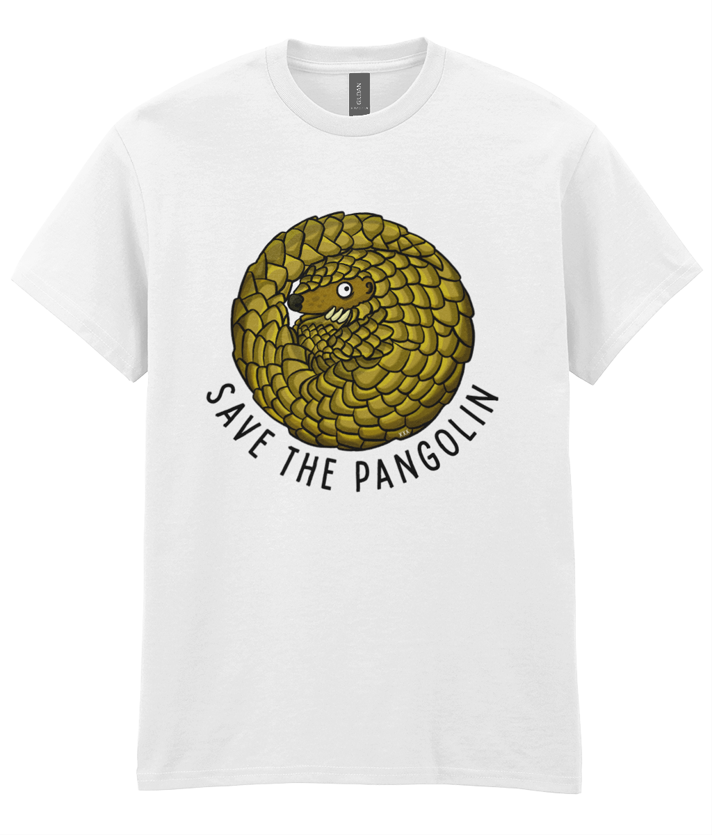 “Help! - Pangolin” by Merle Goll - charity t-shirt in 100% cotton | Support Pangolin Conservation