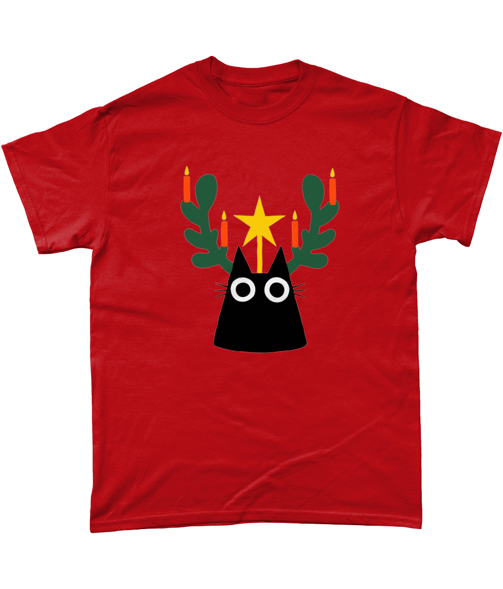 "Yule Cat" T-shirt by Merle Goll | Christmas Edition | 100% Cotton & Eco-Friendly