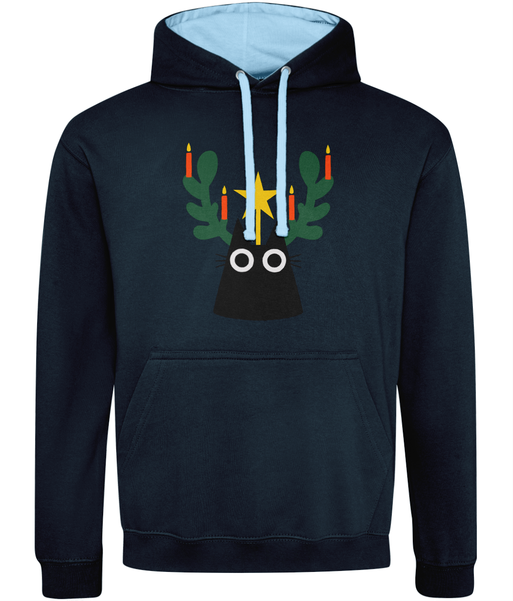 "Yule Cat" Hoodie by Merle Goll | Christmas Edition | Cosy & Festive