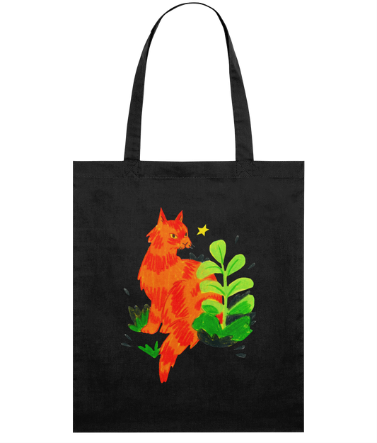 "Orange Cat" Tote Bag by Phoebe Dee | Eco-Friendly Organic Cotton