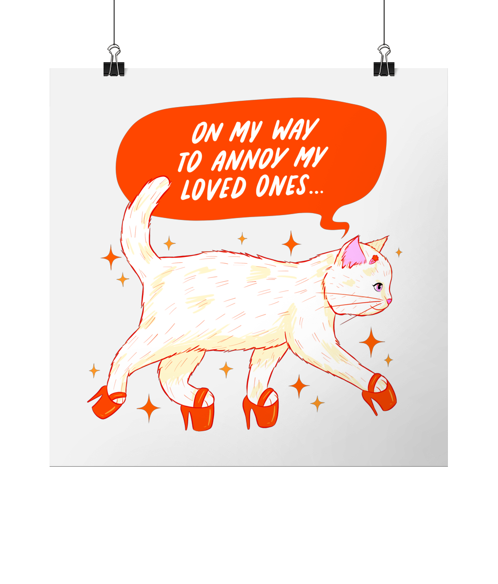 "Annoying my loved ones" print by Susana Draws | 8x8" Lustre Art Print